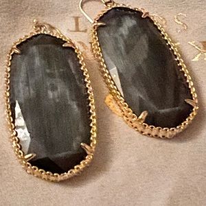 Kendra Scott Vintage retired black cats eye dangle earrings